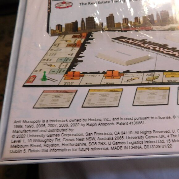 Anti-Monopoly Board Game by University Games BRAND NEW - Picture 5 of 6